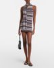 Aya Muse Aya Muse Knitted scarf-detail striped minidress - 2