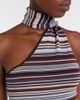 Aya Muse Aya Muse Knitted scarf-detail striped minidress - 4