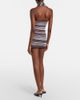 Aya Muse Aya Muse Knitted scarf-detail striped minidress - 6