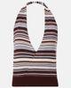 Aya Muse Aya Muse Knitted striped halterneck top - 1