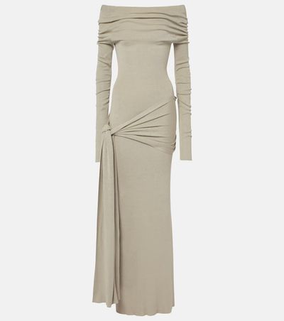Aya Muse Aya Muse Kora off-shoulder silk-blend maxi dress