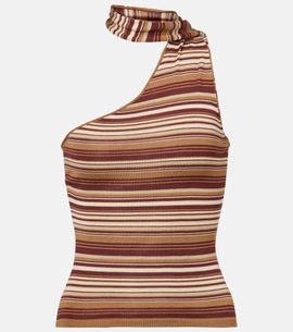 Aya Muse Aya Muse Scarf-detail knitted silk-blend top