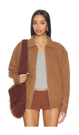 Aya Muse Aya Muse x REVOLVE Knit Zip Up Jacket With Collar