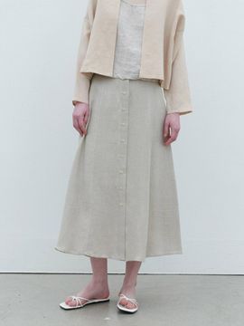AYU linen button skirt