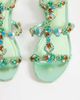 AZALEA WANG Azalea Sarita embellished flat sandals in aquamarine-Green - 2