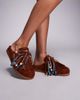 AZALEA WANG Azalea Wang Abeille clogs with multicolored tassles in brown suedette - 1