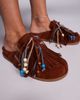 AZALEA WANG Azalea Wang Abeille clogs with multicolored tassles in brown suedette - 3