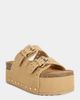 Azalea Wang Azalea Wang Algedi Grommet Flatform Sandal in Tan, Women's at Urban Outfitters - 2