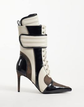 AZALEA WANG Azalea Wang Amada boxer high heel boots in chocolate-Brown