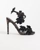 AZALEA WANG Azalea Wang Anastasia high heeled sandals with embellished flowers in bronze-Brown - 1