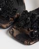 AZALEA WANG Azalea Wang Anastasia high heeled sandals with embellished flowers in bronze-Brown - 2
