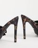 AZALEA WANG Azalea Wang Anastasia high heeled sandals with embellished flowers in bronze-Brown - 4