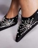 AZALEA WANG Azalea Wang Angelica embellished mule high heels in black - 2