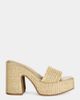 Azalea Wang Azalea Wang Aniket Wicker Platform Sandal in Beige, Women's at Urban Outfitters - 1