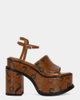 Azalea Wang Azalea Wang Anthelmine Platform Sandal in Cognac, Women's at Urban Outfitters - 1