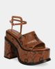 Azalea Wang Azalea Wang Anthelmine Platform Sandal in Cognac, Women's at Urban Outfitters - 2