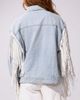 Azalea Wang Azalea Wang Arla Fringe Denim Jacket in Denim, Women's at Urban Outfitters - 5