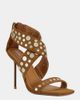 Azalea Wang Azalea Wang Arte Studded Stiletto Heel in Tan, Women's at Urban Outfitters - 2