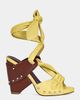Azalea Wang Azalea Wang Aruba Block Sandal in Yellow, Women's at Urban Outfitters - 1