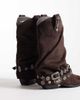 AZALEA WANG Azalea Wang Ashraf slouchy embellished western ankle boots in brown suede - 4