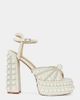 Azalea Wang Azalea Wang Astrella Embellished Platform Heel in White, Women's at Urban Outfitters - 1