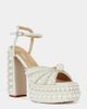 Azalea Wang Azalea Wang Astrella Embellished Platform Heel in White, Women's at Urban Outfitters - 3