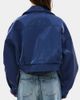 Azalea Wang Azalea Wang Babz Liquid Luxe Moto Jacket in Blue, Women's at Urban Outfitters - 4