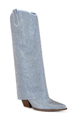 AZALEA WANG AZALEA WANG Banian Denim Knee High Boot 