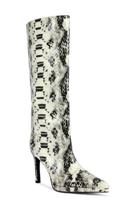 AZALEA WANG AZALEA WANG Barely Faux Snakeskin Knee High Boot