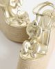 AZALEA WANG Azalea Wang Barossa espadrille wedge heel sandals in gold - 2