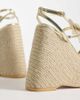 AZALEA WANG Azalea Wang Barossa espadrille wedge heel sandals in gold - 3