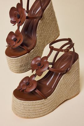 Azalea Wang Azalea Wang Barossa Platform Espadrille Sandals in Brown, Women's at Urban Outfitters
