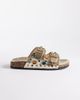 AZALEA WANG Azalea Wang Bayleaves embellished flat sandals in gold - 1