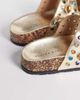AZALEA WANG Azalea Wang Bayleaves embellished flat sandals in gold - 4