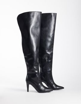 AZALEA WANG Azalea Wang Beaucoup heeled over the knee boots in black