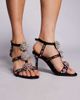 AZALEA WANG Azalea Wang Bestella embellished caged high heels in black - 2