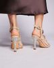 AZALEA WANG Azalea Wang Bestella embellished caged high heels in silver - 3