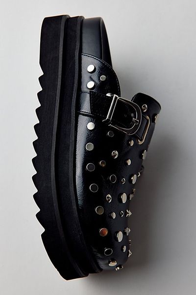 Azalea Wang Azalea Wang Billie Studded Platform Clogs in Black, Women's at Urban Outfitters