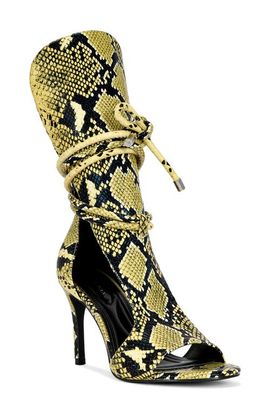 AZALEA WANG AZALEA WANG Bocker Snakeskin Embossed Sandal