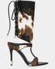 Azalea Wang Azalea Wang Boudier Calf Hair Stiletto Bootie Heel in Brown, Women's at Urban Outfitters - 1