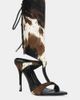 Azalea Wang Azalea Wang Boudier Calf Hair Stiletto Bootie Heel in Brown, Women's at Urban Outfitters - 2