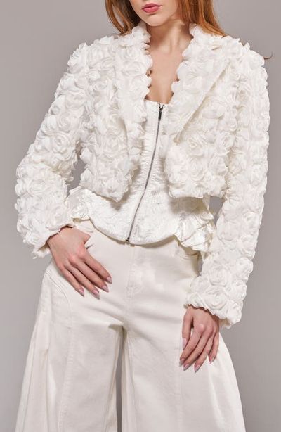 AZALEA WANG AZALEA WANG Briarrose Rosette Crop Blazer
