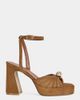 Azalea Wang Azalea Wang Cael Block Suede Platform Heel in Brown, Women's at Urban Outfitters - 1