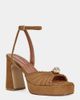 Azalea Wang Azalea Wang Cael Block Suede Platform Heel in Brown, Women's at Urban Outfitters - 2