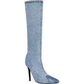 AZALEA WANG AZALEA WANG Calana Denim Pointy Toe Boot 