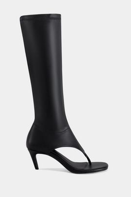 Azalea Wang Azalea Wang Cecile Stiletto Sandal Boot Heel in Black, Women's at Urban Outfitters