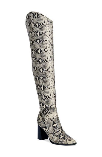 AZALEA WANG AZALEA WANG Cezanne Snake Embossed Over the Knee Boot