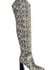 AZALEA WANG AZALEA WANG Cezanne Snake Embossed Over the Knee Boot - 2