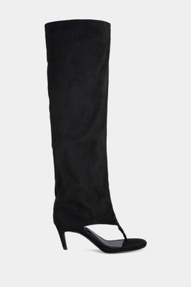 Azalea Wang Azalea Wang Chandi Slouchy Stiletto Sandal Boot in Black, Women's at Urban Outfitters