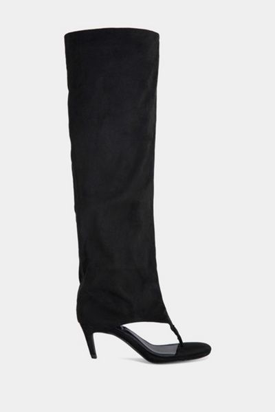Azalea Wang Azalea Wang Chandi Slouchy Stiletto Sandal Boot in Black, Women's at Urban Outfitters